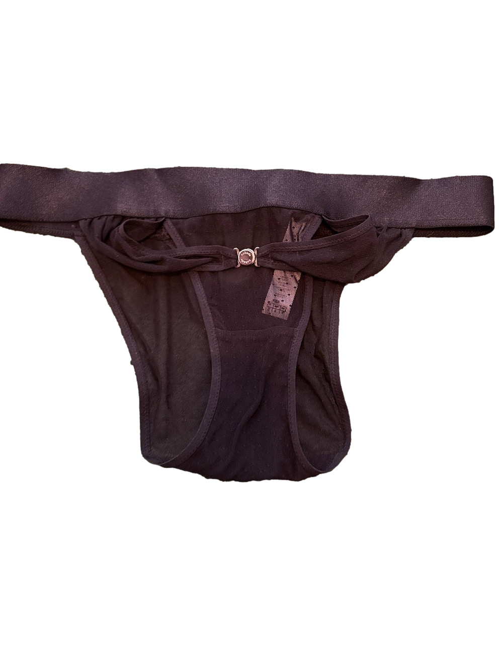 Aubade Paris Luxurious Panties Magnetic Front Disc Black Adjustable Fits Most